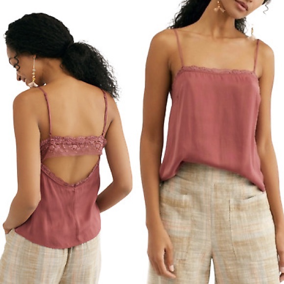 NEW! $48 Intimately FREE PEOPLE Beyond Me Cami XS Deep Red - Picture 1 of 11